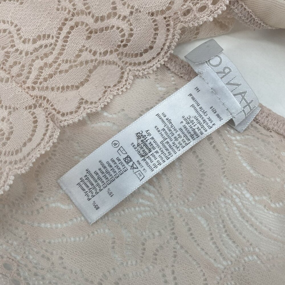 Hanro Size Small Lace Bralette Bra in Soft Pink Sheer US 6/8 - Picture 6 of 6